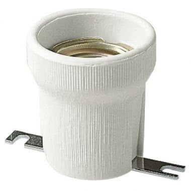 PORTALAMPADA PORCELLANA E27 43MM CON STAFFA DRITTA - VIMAR 02174.D product photo Photo 01 3XL