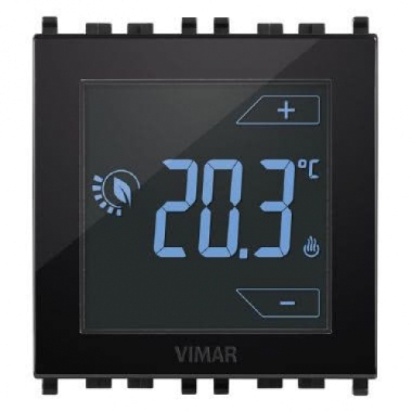 TERMOSTATO TOUCH 2M 120-230V NERO - VIMAR 02950 product photo Photo 01 3XL