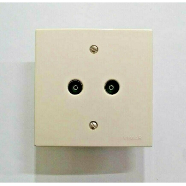 PRESA DOPPIA TV SEMPLICE  Ø9,5IEC AVORIO - VIMAR 06453 product photo Photo 01 3XL