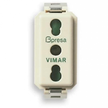 PRESA BIPASSO 2P+T 16A P17/11 SERIE 8000 - VIMAR 08145 product photo Photo 01 3XL