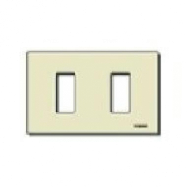 PLACCA 2 FORI SCATTO RESINA AVORIO - VIMAR 08636.A product photo Photo 01 3XL