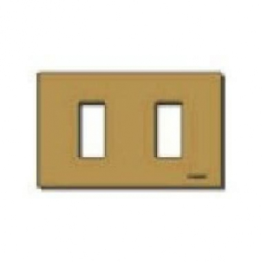 PLACCA 2 FORI SCATTO ALLUMINIO BRONZO SERIE 8000 - VIMAR 08636.BR product photo Photo 01 3XL