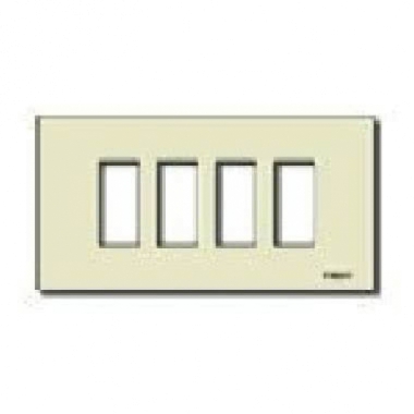 PLACCA 4 MODULI RESINA SCATTO AVORIO - VIMAR 08638.A product photo Photo 01 3XL