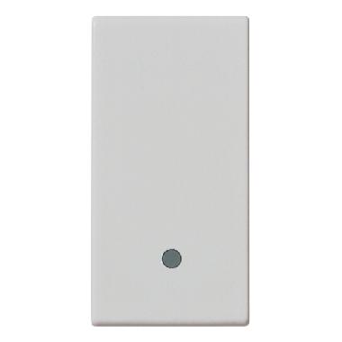 COPRITASTO 1 MODULO ILLUMINABILE ANELLO SILVER SERIE PLANA - VIMAR 14021.SL product photo Photo 01 3XL