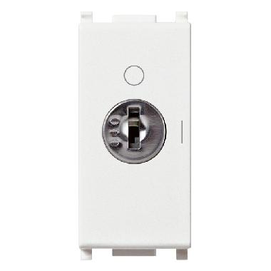 INTERRUTTOR 2P 16AX + CHIAVE BIANCO SERIE PLANA - VIMAR 14083.CU product photo Photo 01 3XL