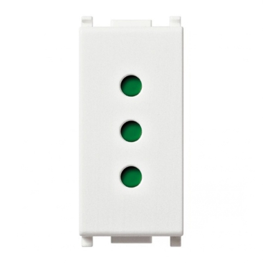 PRESA 2P+T 10A P11 BIANCO SERIE PLANA - VIMAR 14201 product photo Photo 01 3XL