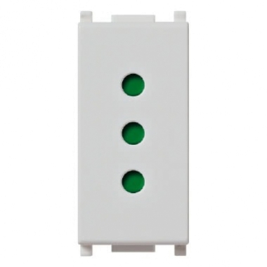 PRESA SILVER 2P+T 10A P11 SERIE PLANA - VIMAR 14201.SL product photo Photo 01 3XL