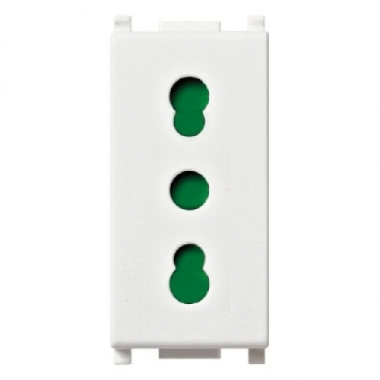 PRESA BIPASSO 16A BIANCA SERIE PLANA - VIMAR 14203 product photo Photo 01 3XL