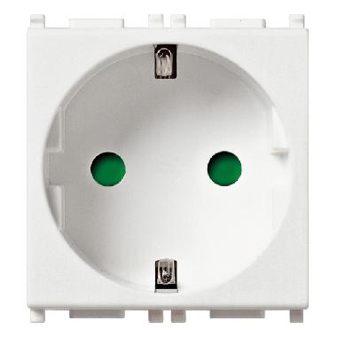 PLANA-PRESA SICURY 2P+T 16A TEDESCO BIANCO - VIMAR 14208 - VIMAR 14208 product photo Photo 01 3XL