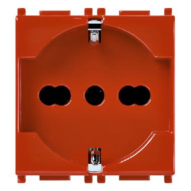 PRESA 2P+T 16A UNIV. ANTIBATTERICO ROSSO - VIMAR 14210.AB.R - VIMAR 14210.AB.R product photo Photo 01 3XL