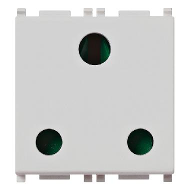 PLANA-PRESA SICURY 2P+T 16A STD.INGLESE SILVER - VIMAR 14218.SL product photo Photo 01 3XL