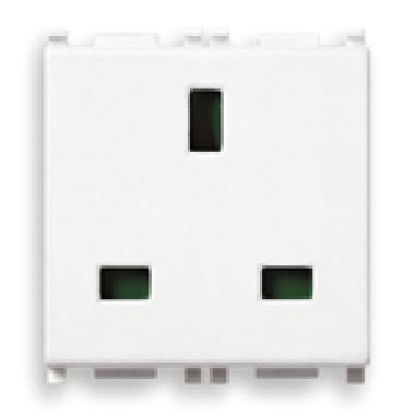 PLANA-PRESA 2P+T 13A STD.INGLESE BIANCO - VIMAR 14219 - VIMAR 14219 - VIMAR 14219 product photo Photo 01 3XL