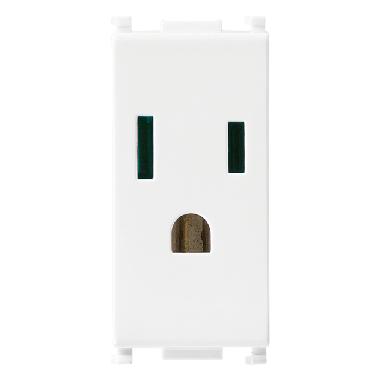PLANA-PRESA SICURY 2P+T 15A 127V STD USA+SASO BIAN - VIMAR 14242 - VIMAR 14242 product photo Photo 01 3XL