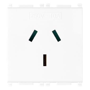 PLANA-PRESA SICURY 2P+T 10A STD.AUSTRALIA BIANCO - VIMAR 14261 - VIMAR 14261 - VIMAR 14261 product photo Photo 01 3XL