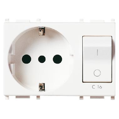 PRESA 2P+T 16A P30 INTB+MT C16 BIANCO - VIMAR 14276 product photo Photo 01 3XL