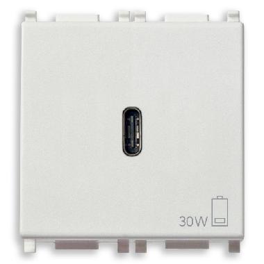 ALIMENTATORE USB C PD 30W BIANCO - VIMAR 14298 - VIMAR 14298 product photo Photo 01 3XL