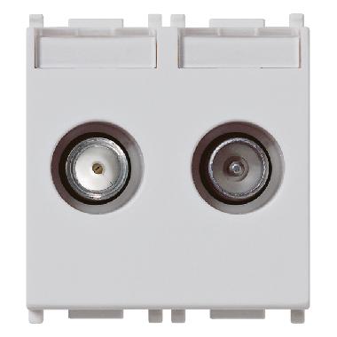 PLANA-PRESA TV-RD-SAT DIR.2 USC.1DB SILVER - VIMAR 14302.01.SL - VIMAR 14302.01.SL product photo Photo 01 3XL