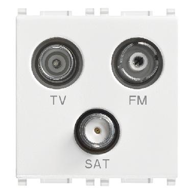 PLANA-PRESA TV-RD-SAT DIR.3 USC.1DB BIANCO - VIMAR 14303 - VIMAR 14303 product photo Photo 01 3XL