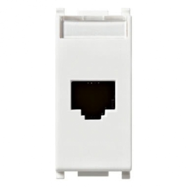 PRESA RJ45 NETSAFE CAT5E UTP BIANCO SERIE PLANA - VIMAR 14338.8 product photo Photo 01 3XL