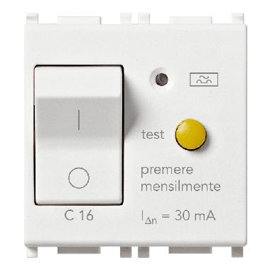 INTERRUTTORE MTDIFF.1P+N C16 30MA BIANCO - VIMAR 14411.16.30 - VIMAR 14411.16.30 product photo Photo 01 3XL