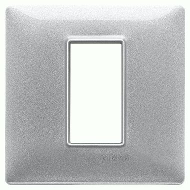 PLANA-PLACCA 1M METALLO ARGENTO METALLIZZATO - VIMAR 14641.71 - VIMAR 14641.71 product photo Photo 01 3XL