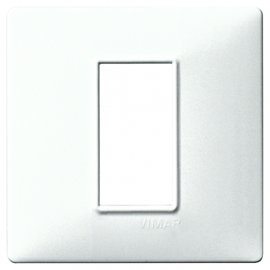 PLACCA 1 POSTO PER SCATOLA TONDA VIMAR PLANA COLORE BIANCO - VIMAR 14641.01 product photo Photo 01 3XL