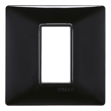 PLACCA 1 POSTO PER SCATOLA TONDA VIMAR PLANA COLORE NERO - VIMAR 14641.05 product photo Photo 01 3XL