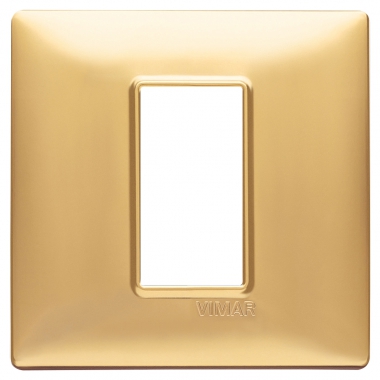 PLACCA 1 POSTO PER SCATOLA TONDA VIMAR PLANA COLORE ORO OPACO - VIMAR 14641.25 product photo Photo 01 3XL