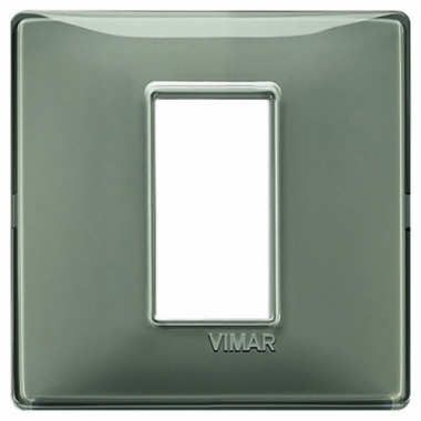 PLACCA 1 POSTO PER SCATOLA TONDA VIMAR PLANA COLORE REFLEX CENERE - VIMAR 14641.40 product photo Photo 01 3XL