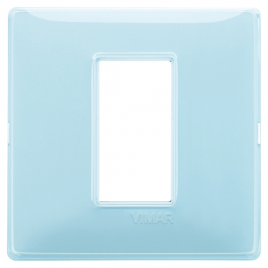 PLACCA 1 POSTO PER SCATOLA TONDA VIMAR PLANA COLORE REFLEX ACQUA - VIMAR 14641.45 product photo Photo 01 3XL