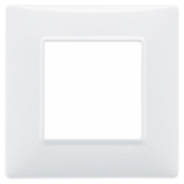 PLACCA 1 POSTO PER SCATOLA TONDA VIMAR PLANA COLORE BIANCO - VIMAR 14642.01 product photo Photo 01 3XL