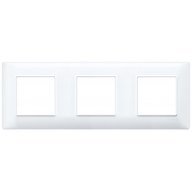 PLACCA 6M (2+2+2) INT71 SERIE PLANA TECNOPOLIMERO BIANCO - VIMAR 14644/01 product photo Photo 01 3XL