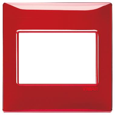 14648/51 - PLACCA 3 MODULI BS REFLEX RUBINO - VIMAR 14648.51 product photo Photo 01 3XL