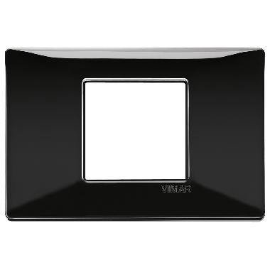 PLACCA 2 MODULI CENTRALI NERO - VIMAR 14652.05 - VIMAR 14652.05 product photo Photo 01 3XL