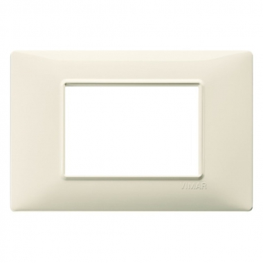 PLACCA 3 MODULI SERIE PLANA COLORE BEIGE - VIMAR 14653.03 product photo Photo 01 3XL