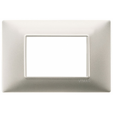 PLACCA 3 MODULI SERIE PLANA COLORE NICKEL OPACA - VIMAR 14653.21 product photo Photo 01 3XL