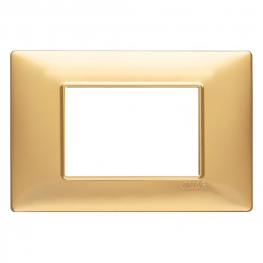 PLACCA 3 MODULI ORO OPACO VIMAR PLANA 14653.25 - VIMAR 14653.25 product photo Photo 03 3XL