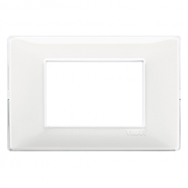 PLACCA 3 MODULI SERIE PLANA COLORE REFLEX NEVE - VIMAR 14653.41 product photo Photo 01 3XL