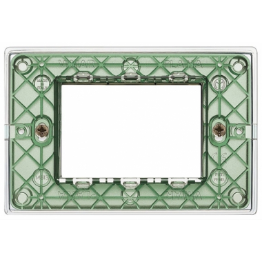 PLACCA 3 MODULI SERIE PLANA COLORE TRASPARENTE REFLEX ARIA - VIMAR 14653.42 product photo Photo 01 3XL