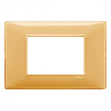 PLACCA 3 MODULI SERIE PLANA COLORE REFLEX AMBRA - VIMAR 14653.43 product photo Photo 01 3XL