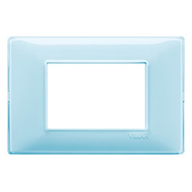 PLACCA 3 MODULI SERIE PLANA COLORE REFLEX ACQUA - VIMAR 14653.45 product photo Photo 01 3XL