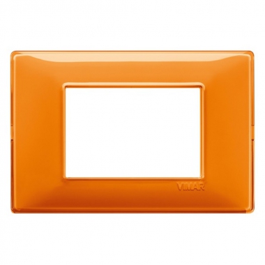 PLACCA 3 MODULI SERIE PLANA COLORE REFLEX ARANCIO - VIMAR 14653.48 product photo Photo 01 3XL
