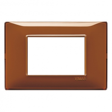 PLACCA 3 MODULI SERIE PLANA COLORE  REFLEX TABACCO - VIMAR 14653.49 product photo Photo 03 3XL