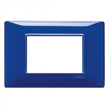 PLACCA 3 MODULI SERIE PLANA COLORE REFLEX ZAFFIRO - VIMAR 14653.50 product photo Photo 01 3XL