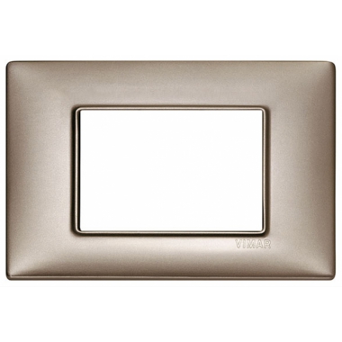 PLACCA 3 MODULI SERIE PLANA COLORE NICHEL PERLATO - VIMAR 14653.74 product photo Photo 01 3XL
