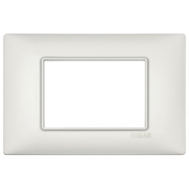 PLACCA 3 MODULI SERIE PLANA COLORE ARGENTO PERLATO - VIMAR 14653.75.01 product photo Photo 01 3XL