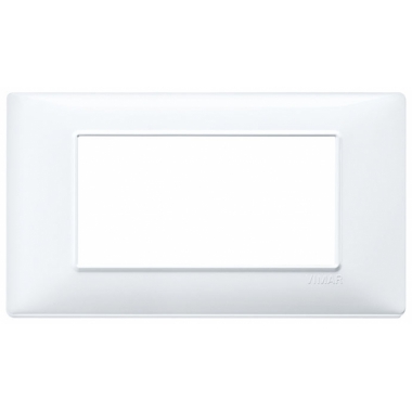 PLACCA 4 MODULI SERIE PLANA COLORE BIANCO - VIMAR 14654.01 product photo Photo 01 3XL