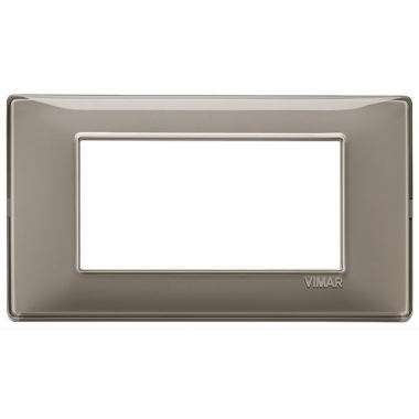PLACCA 4 MODULI SERIE PLANA COLORE REFLEX CENERE - VIMAR 14654.40 product photo Photo 01 3XL