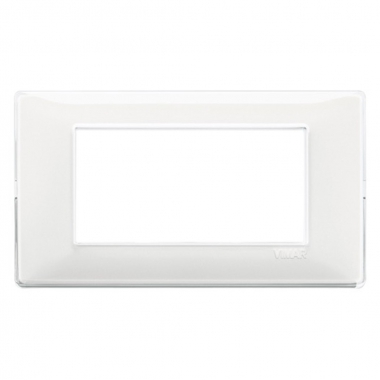 PLACCA 4 MODULI SERIE PLANA COLORE REFLEX NEVE - VIMAR 14654.41 product photo Photo 01 3XL