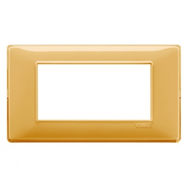 PLACCA 4 MODULI SERIE PLANA COLORE REFLEX AMBRA - VIMAR 14654.43 product photo Photo 01 3XL